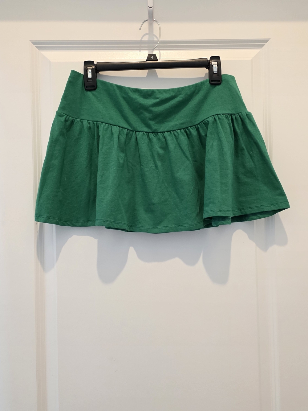 Fashion Nova Emerald Green Flared Skater Mini Skirt